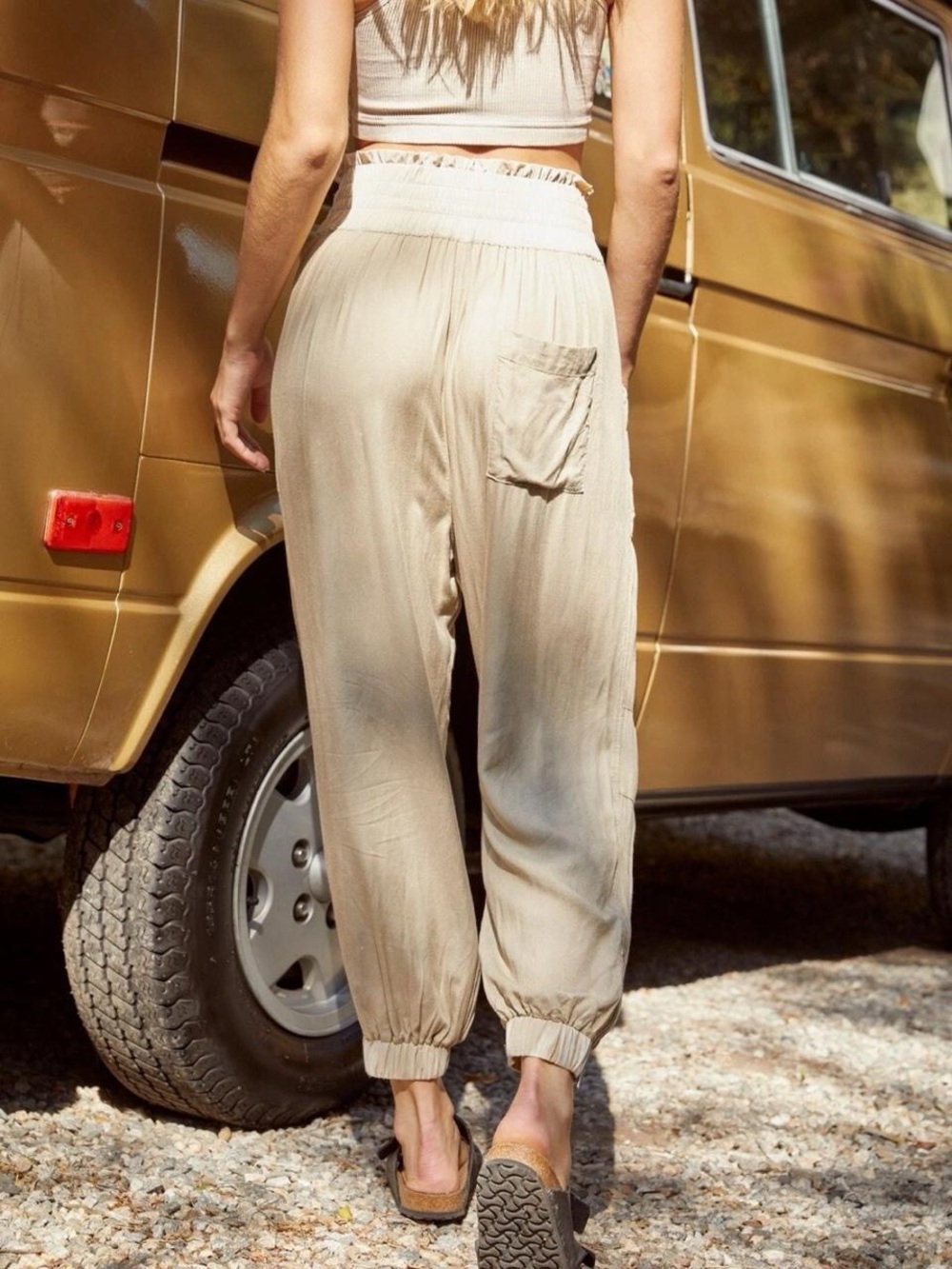 Free People FP Movement Baggy Relaxed Halfzies Pants - Desert Sage - small